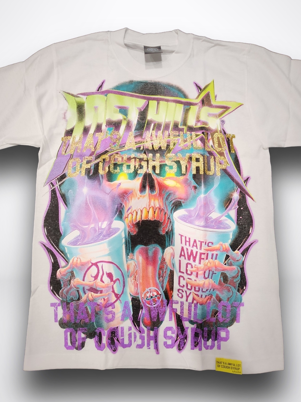 Lost Hills x That's A Awful Lot Of Cough Syrup Tee - NWOT Size Small Oversized